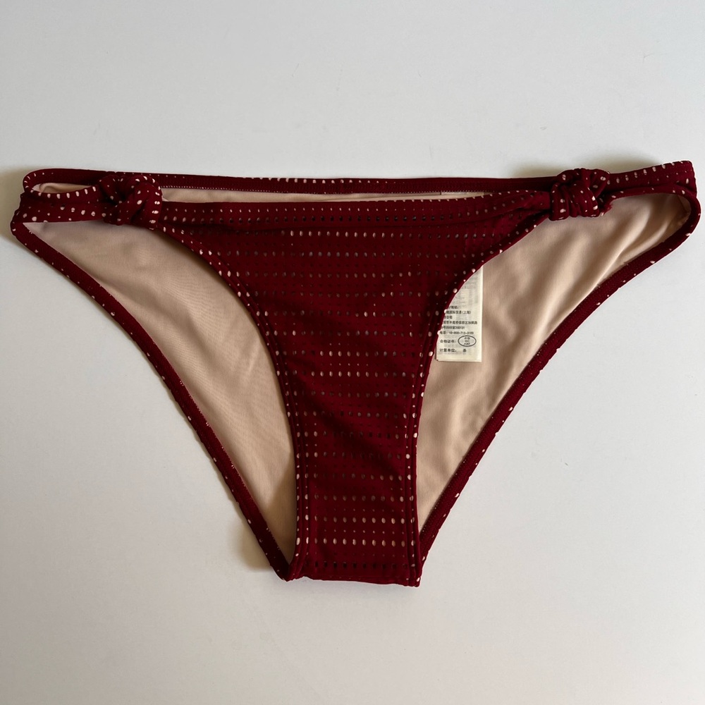 Abercrombie & Fitch Red Textured Swim Bottoms